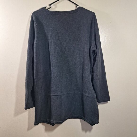 Pure J Jill Gray 3/4 length sleeve size large - Picture 2 of 3